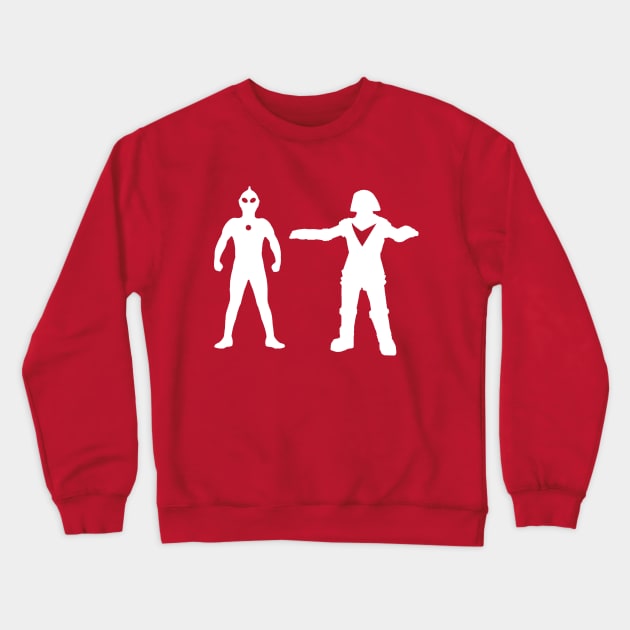 Ultra/Robot Teamup Crewneck Sweatshirt by GloopTrekker